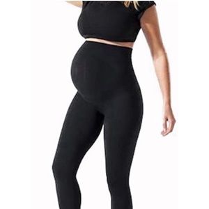 Assets by Spanx Marvelous Mama Maternity Shaping Seamless Black Leggings Medium